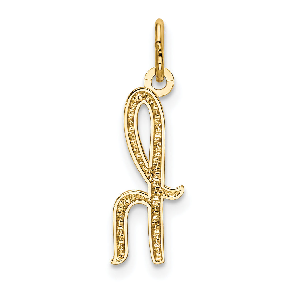 10k Yellow Gold Letter h Initial Charm