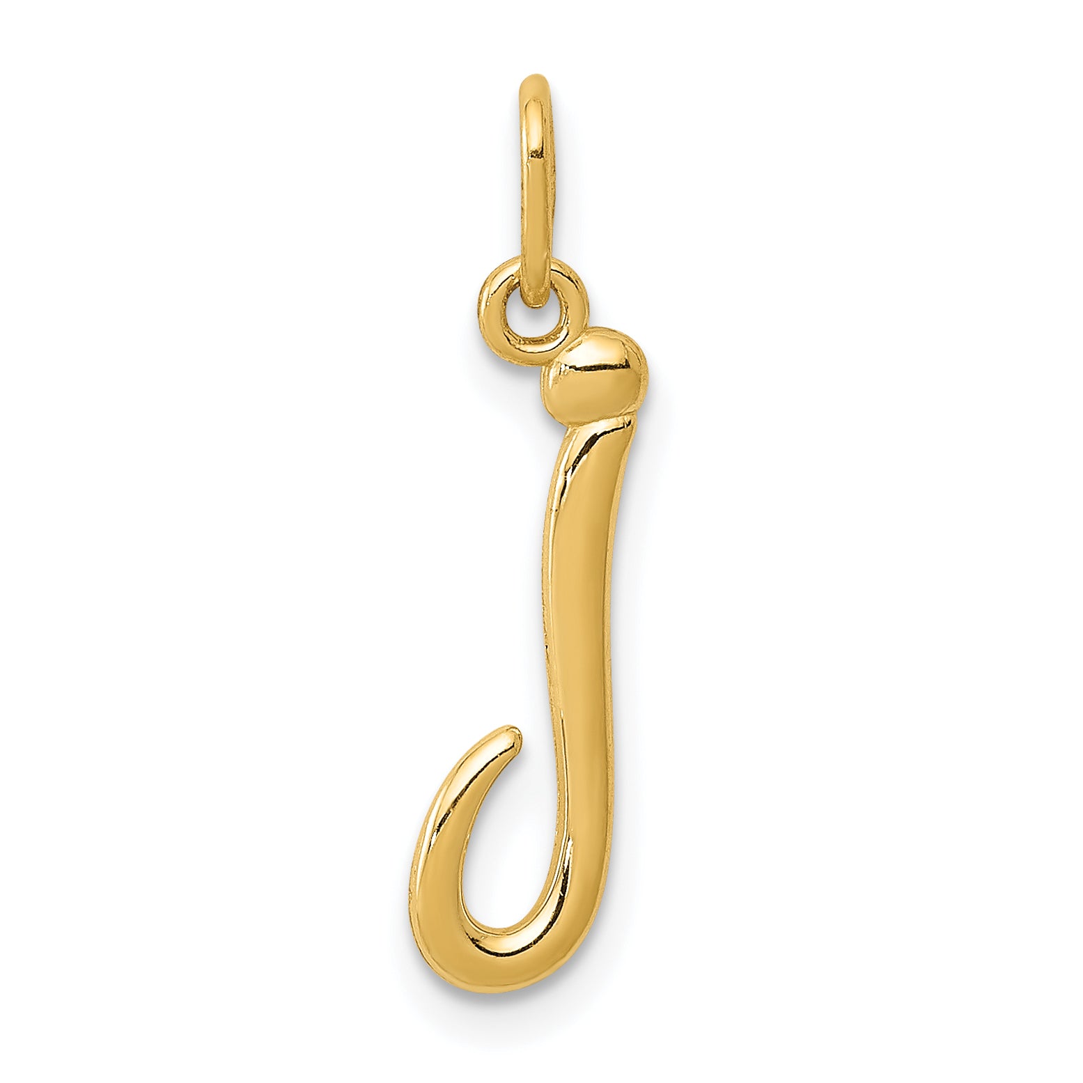 10k Yellow Gold Letter j Initial Charm Main image