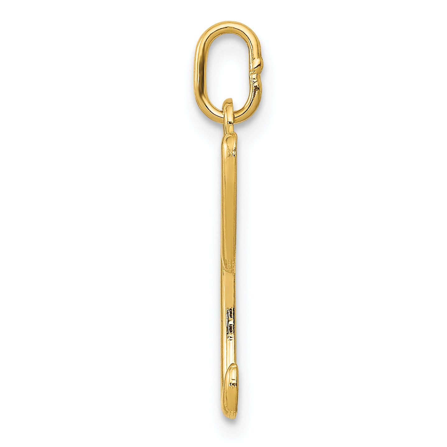 10k Yellow Gold Letter l Initial Charm
