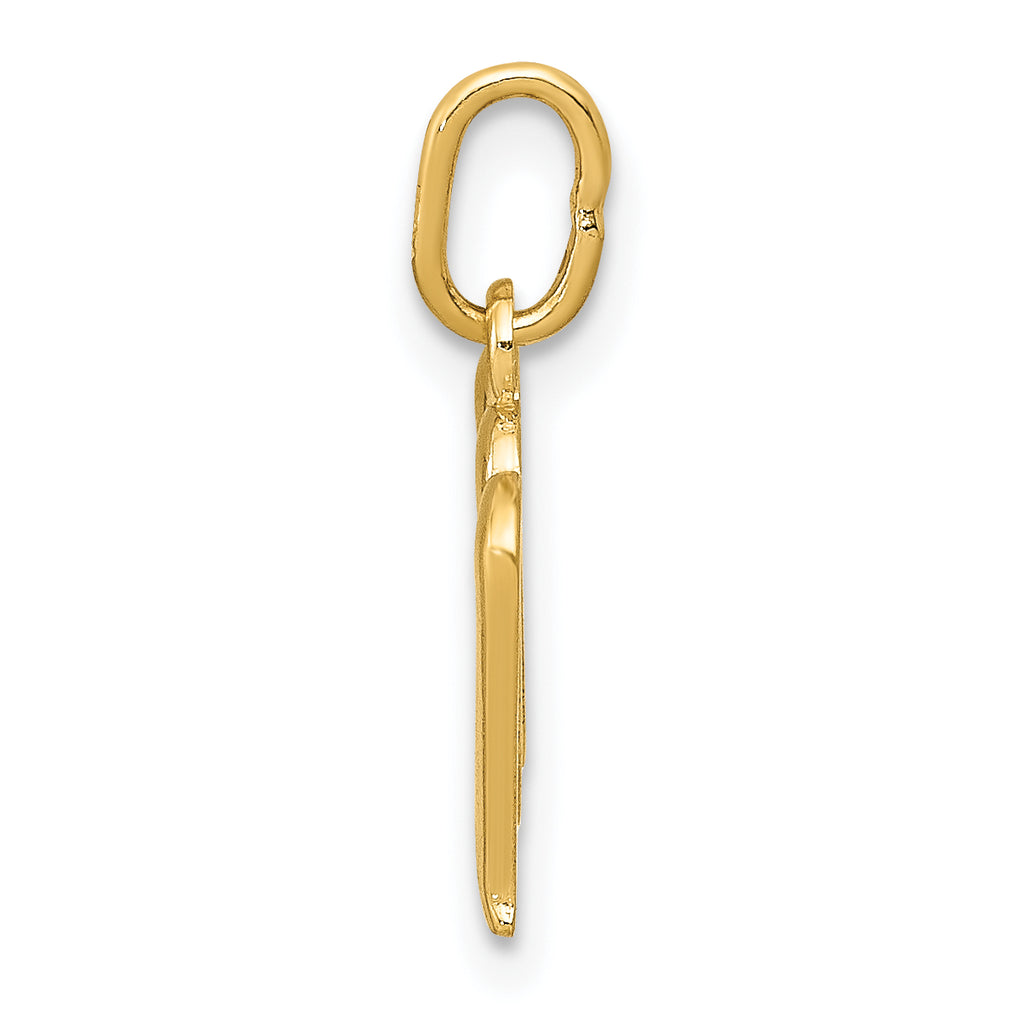10k Yellow Gold Letter m Initial Charm