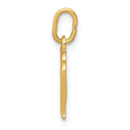 10k Yellow Gold Letter m Initial Charm