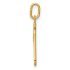 10k Yellow Gold Letter p  Initial Charm