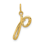 10k Yellow Gold Letter p  Initial Charm