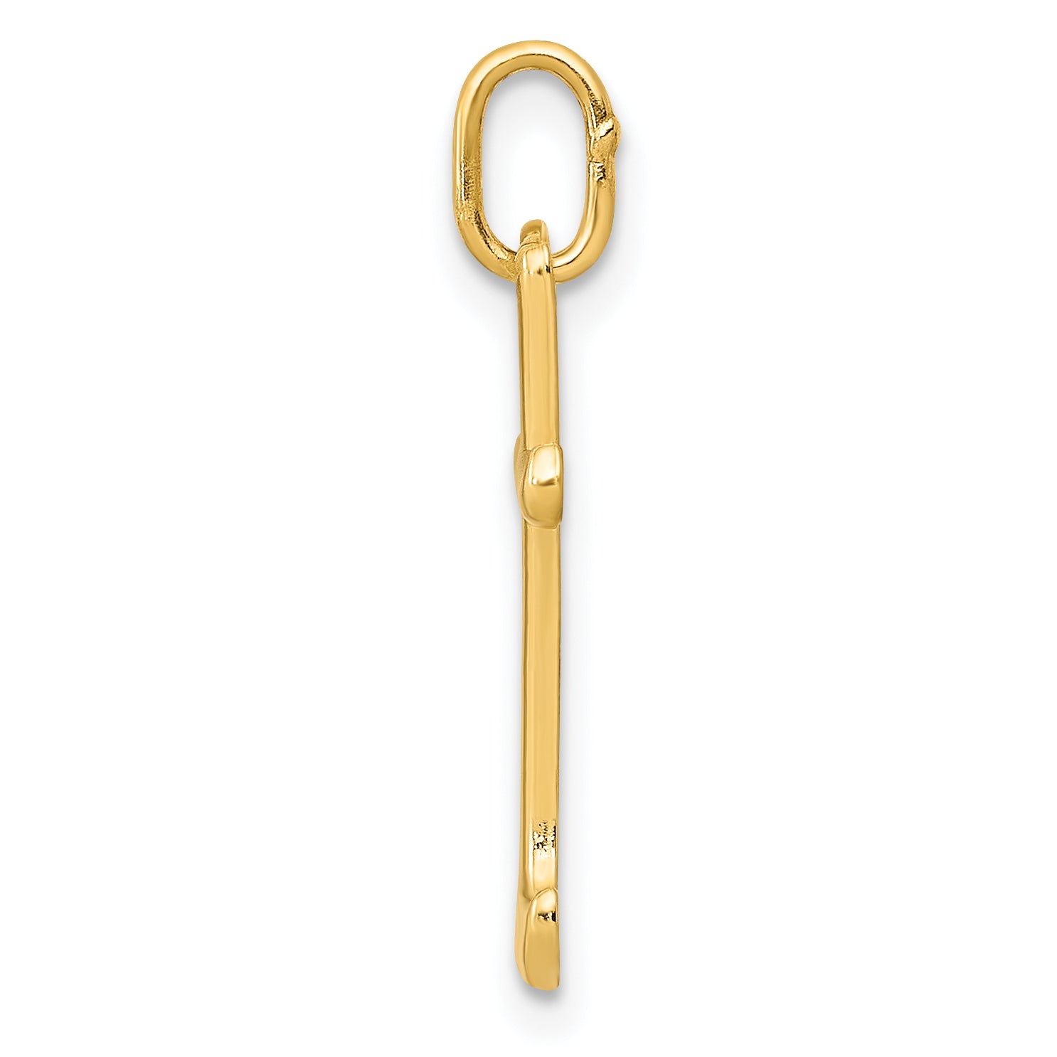 10k Yellow Gold Letter t Initial Charm Secondary image