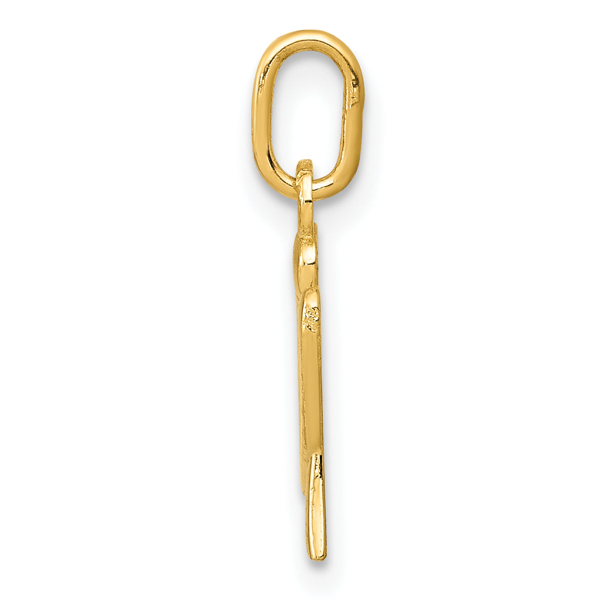10k Yellow Gold Letter u Initial Charm Secondary image