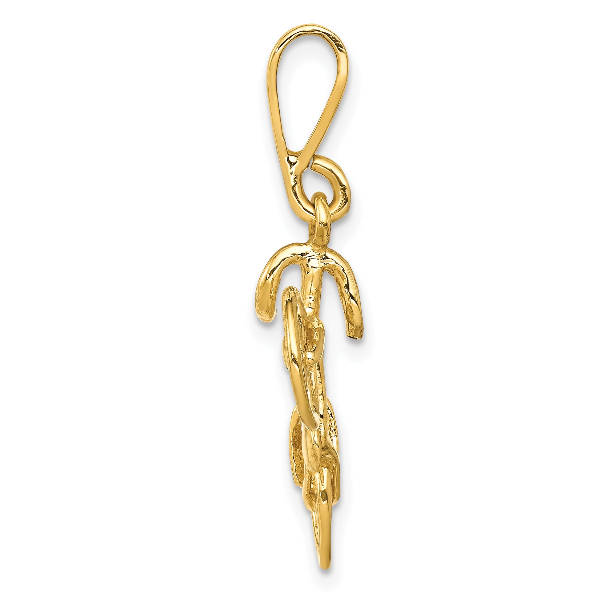10kt Yellow Gold Polished Bicycle Pendant Secondary image