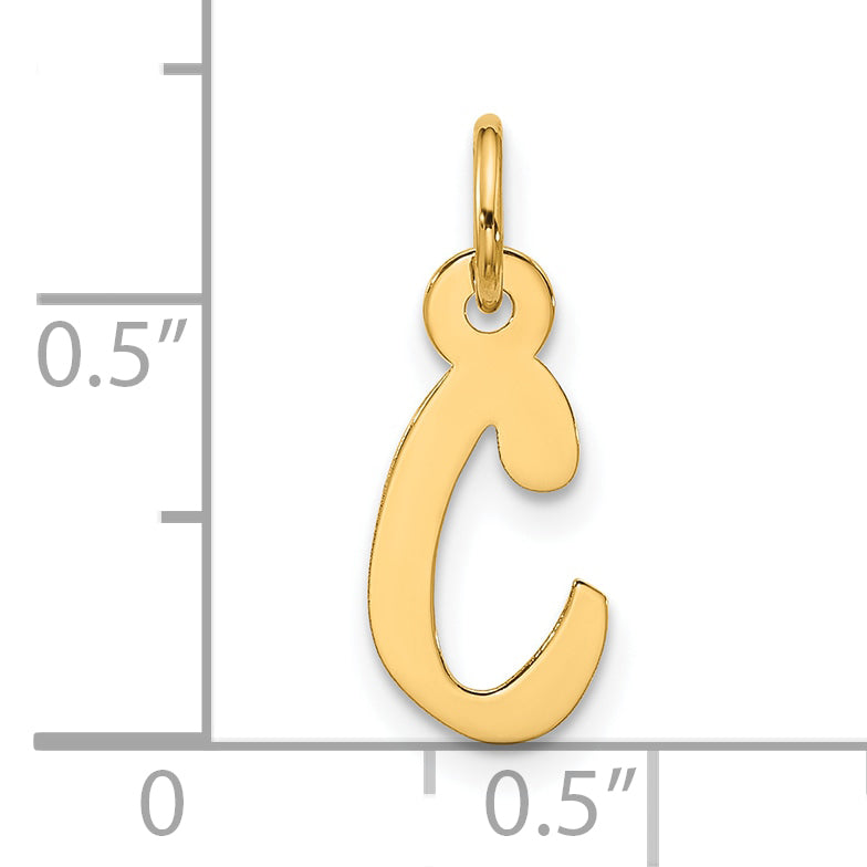 10k Large Slanted Block Initial C Charm