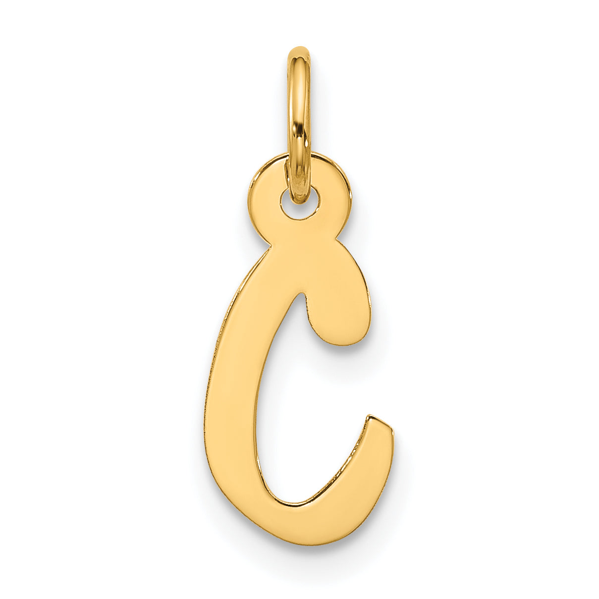 10k Large Slanted Block Initial C Charm Main image