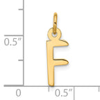 10k Large Slanted Block Initial F Charm