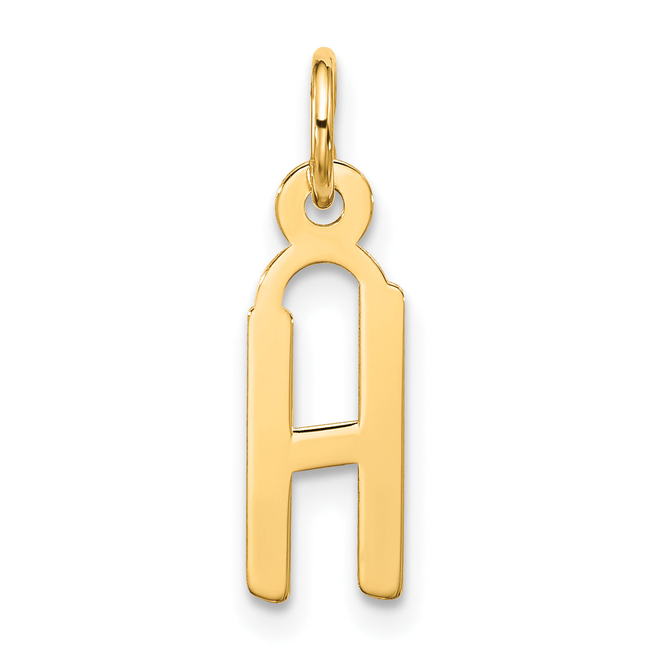 10k Large Slanted Block Initial H Charm Main image