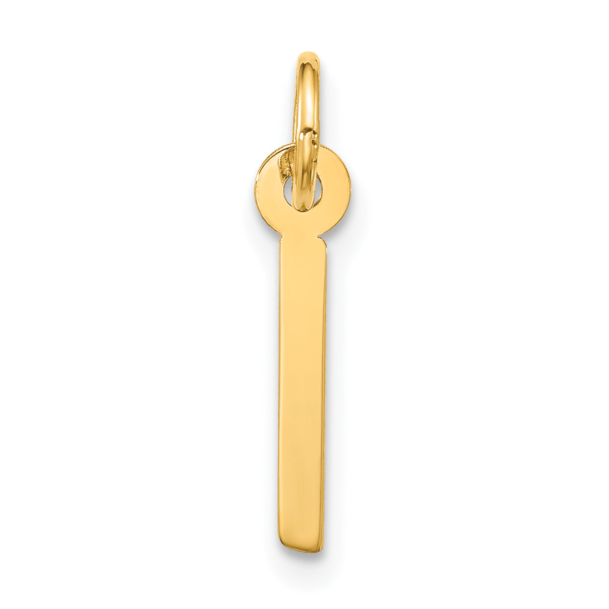 10k Large Slanted Block Initial I Charm Main image