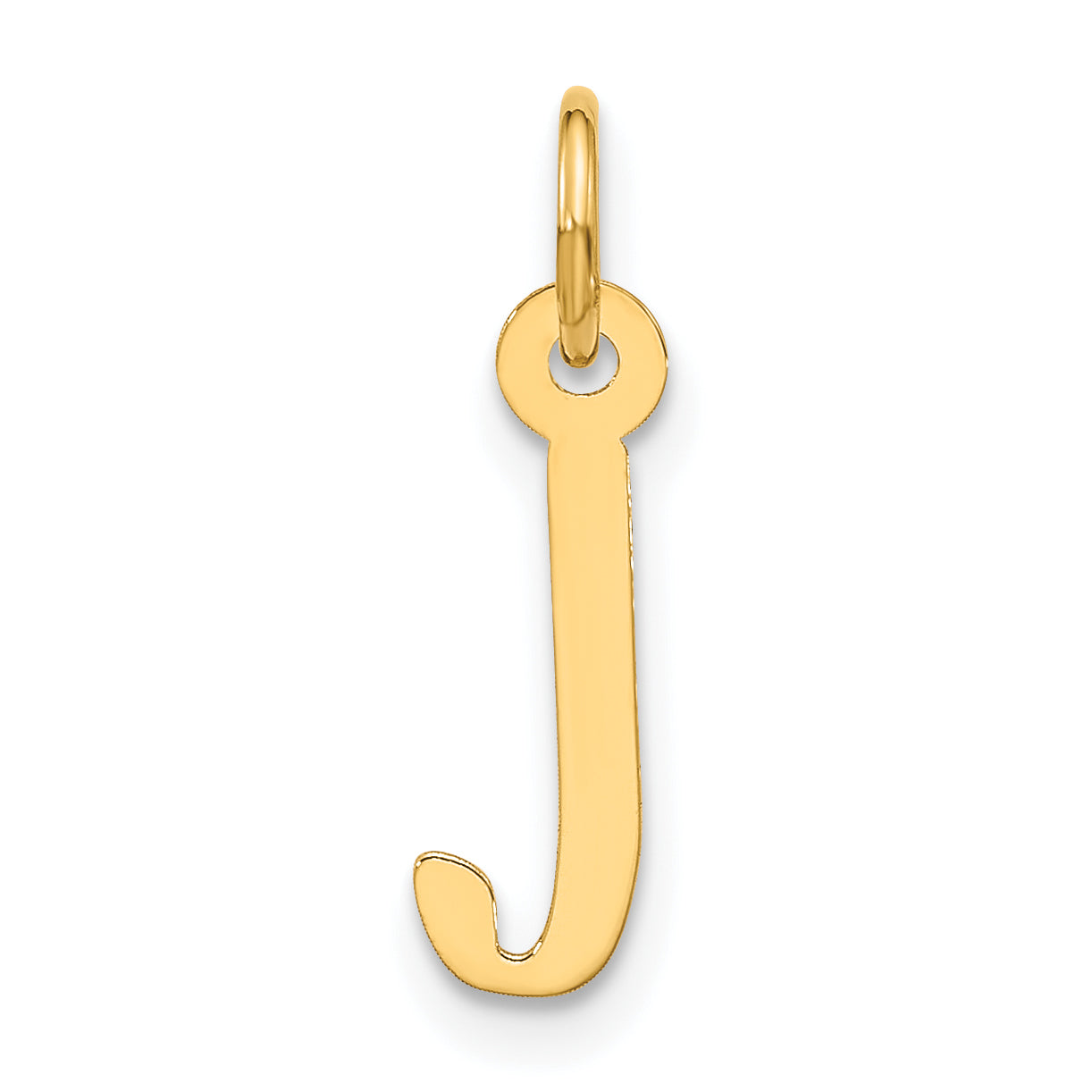 10k Large Slanted Block Initial J Charm Main image