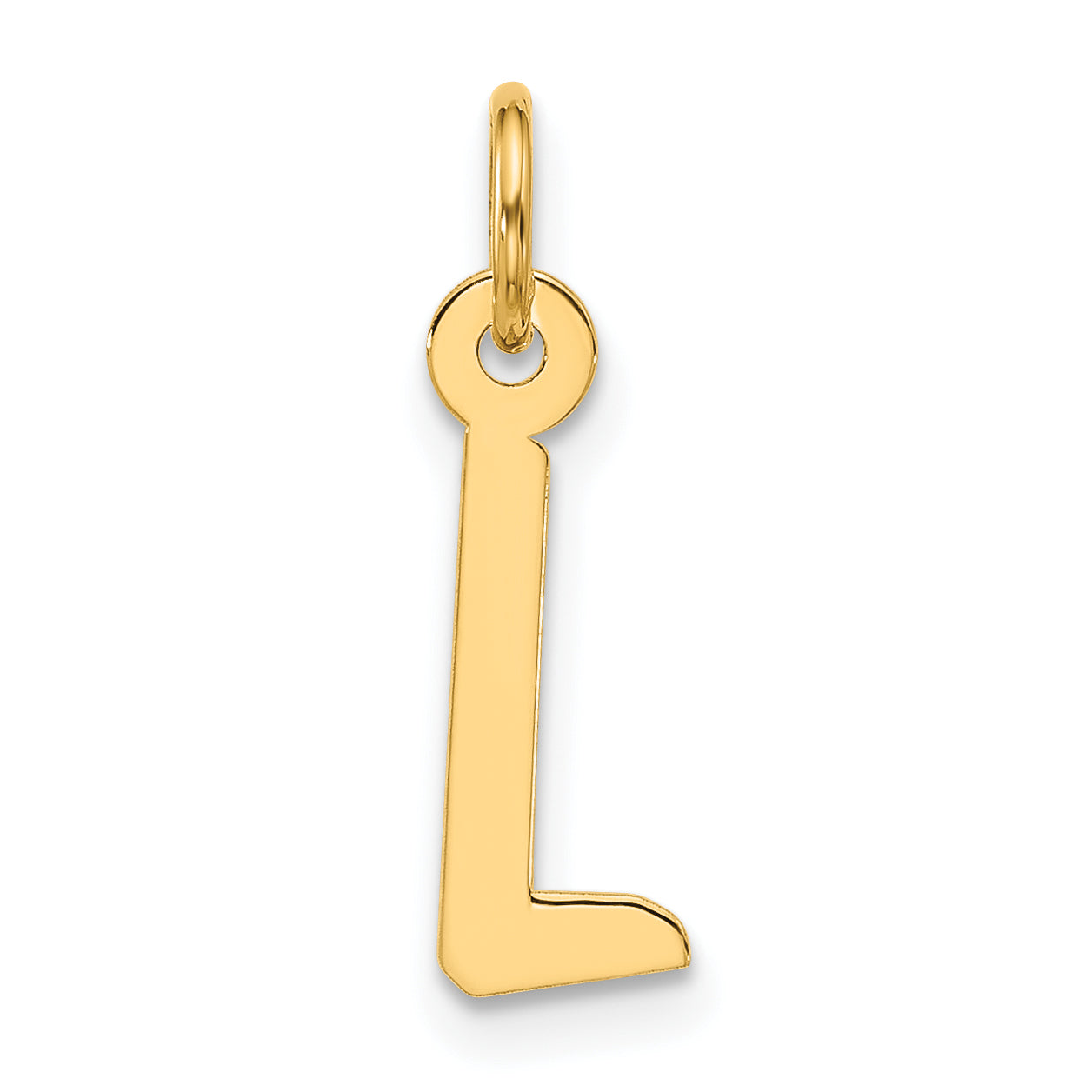 10k Large Slanted Block Initial L Charm Main image