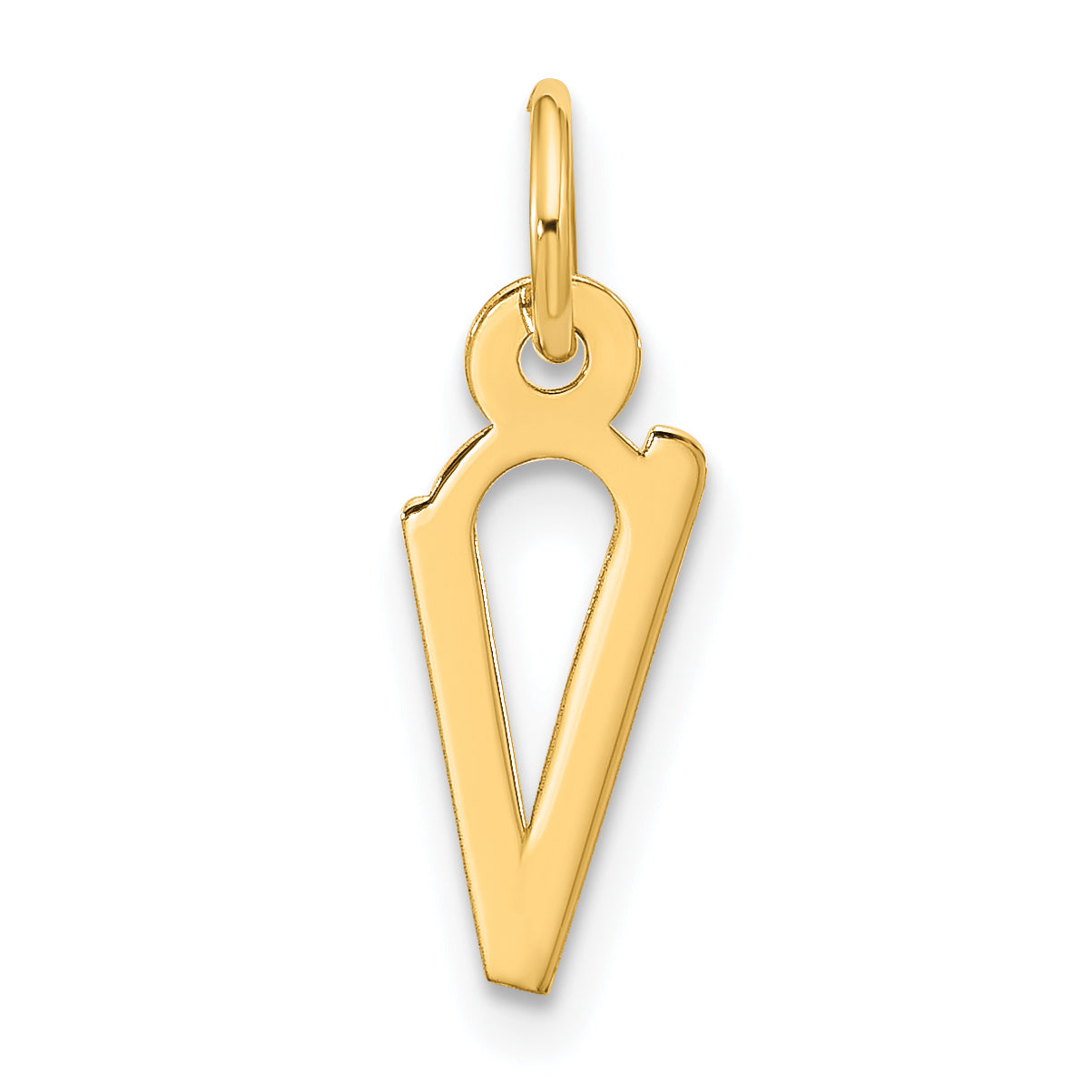 10k Large Slanted Block Initial V Charm Main image