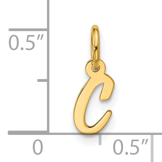10k Small Script Initial C Charm