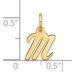 10k Small Script Initial M Charm