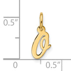 10k Small Script Initial O Charm