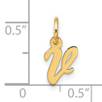 10k Small Script Initial V Charm