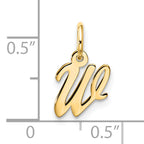 10k Small Script Initial W Charm