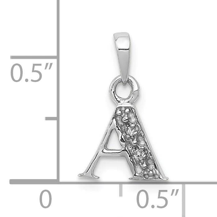 10KW Diamond Initial A Pendant Secondary image