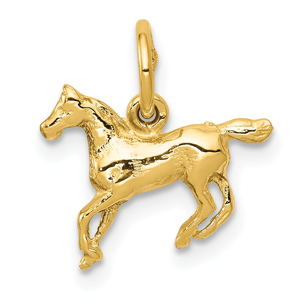 10k Polished Horse Charm Main image