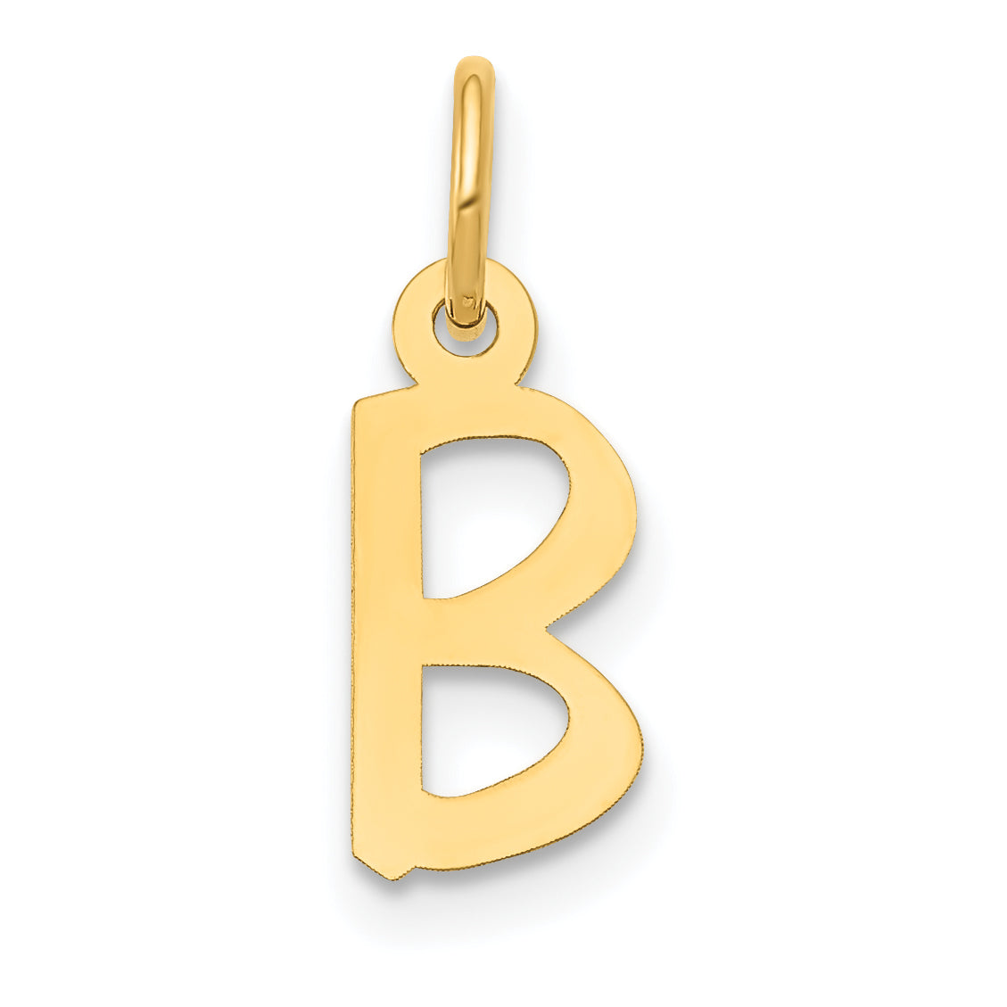 10k Small Slanted Block Initial B Charm Main image