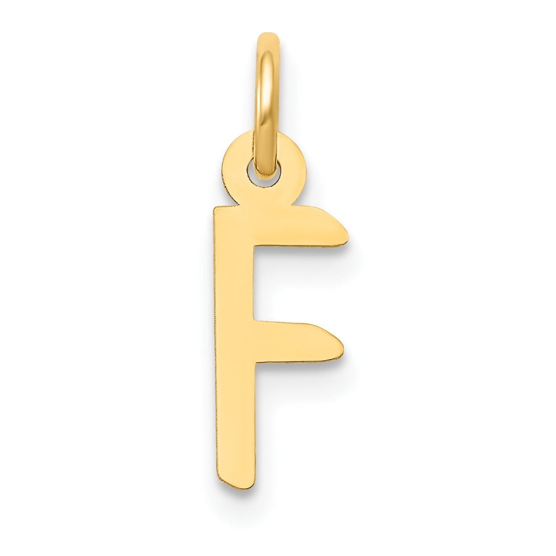 10k Small Slanted Block Initial F Charm Main image