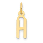 10k Small Slanted Block Initial H Charm