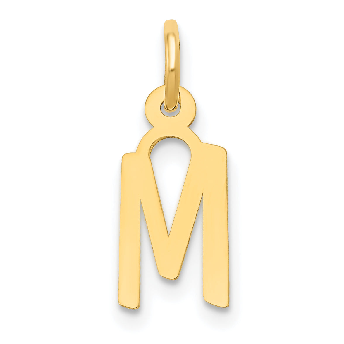 10k Small Slanted Block Initial M Charm Main image