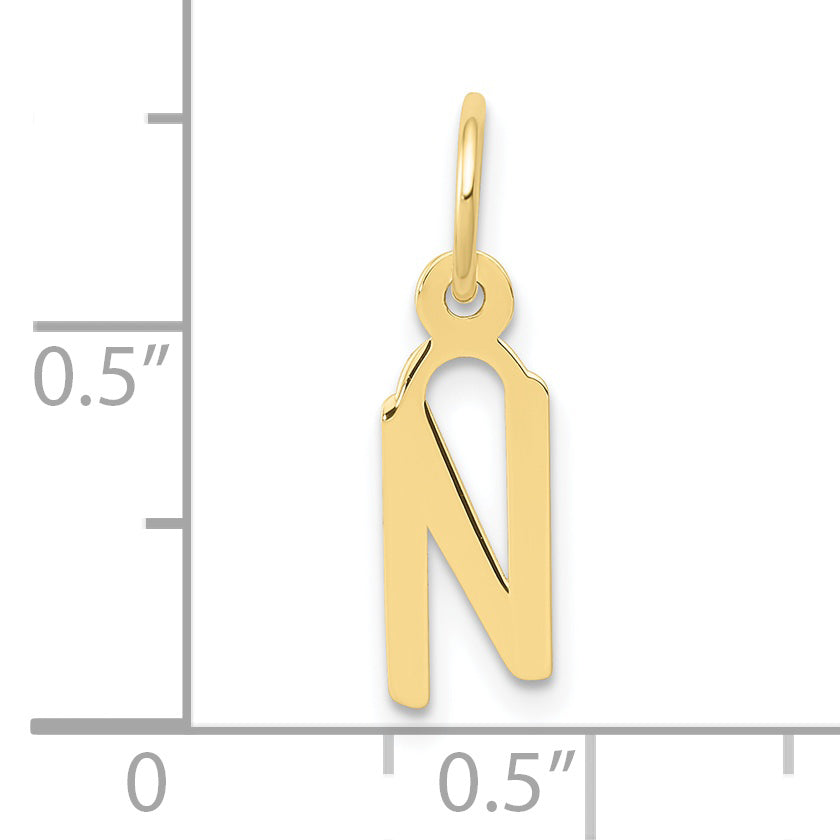10k Small Slanted Block Initial N Charm