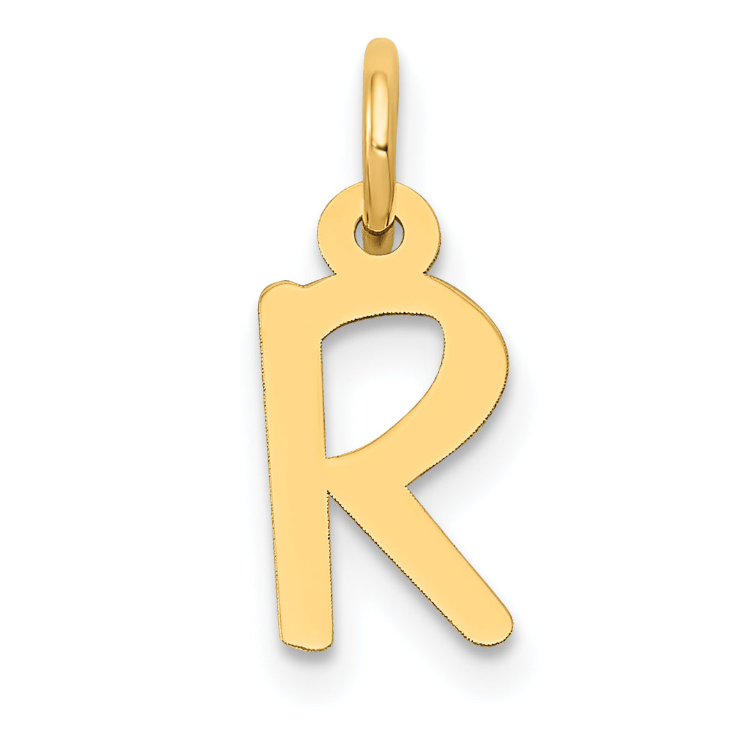 10k Small Slanted Block Initial R Charm Main image