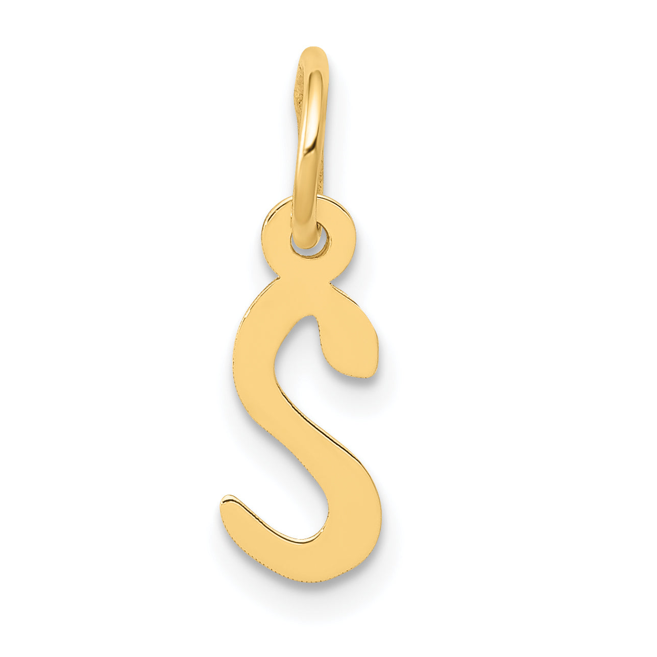 10k Small Slanted Block Initial S Charm Main image