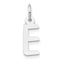 10k White Gold Small Slanted Block Initial E Char