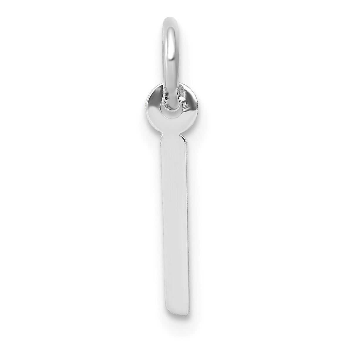10k White Gold Small Slanted Block Initial I Char Main image