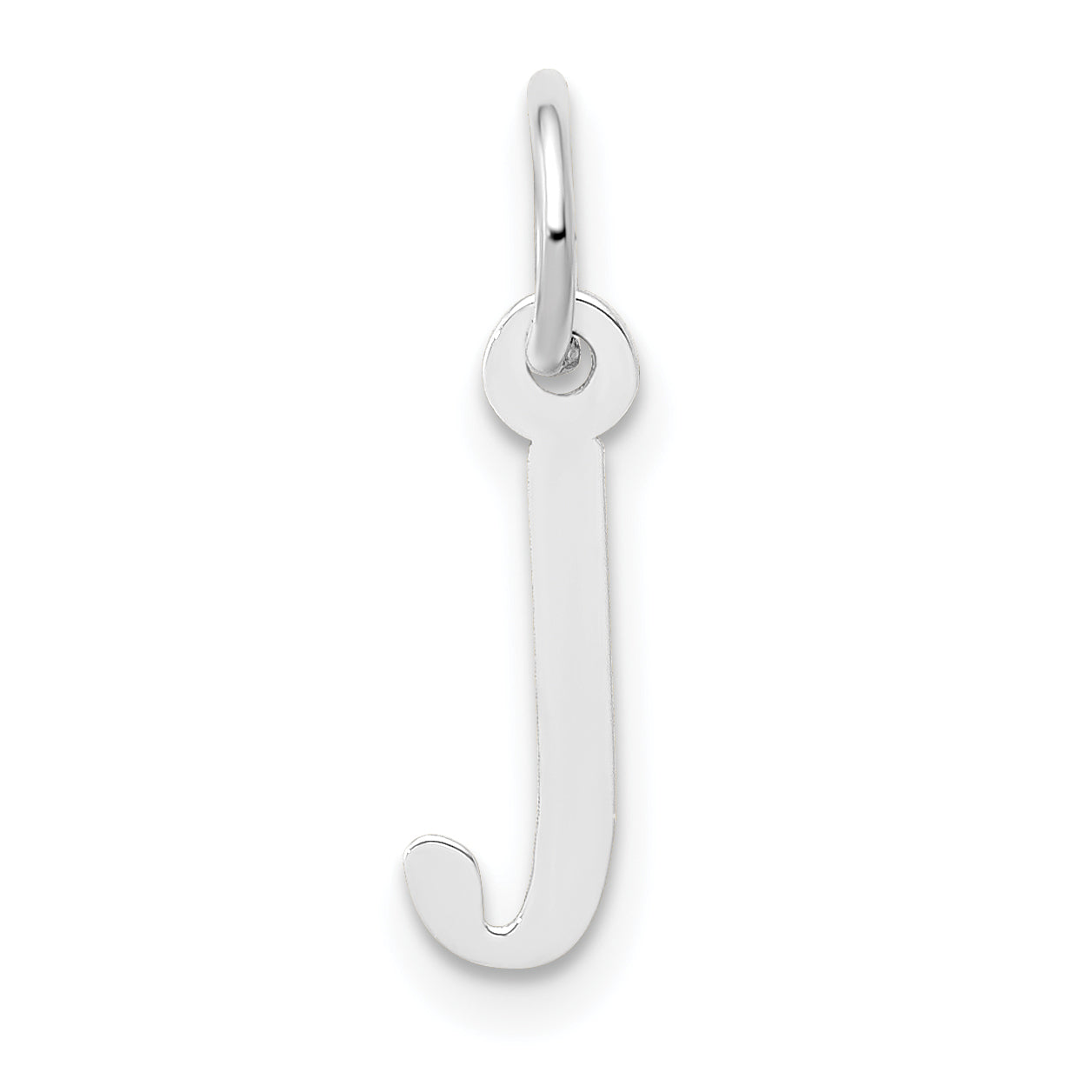 10k White Gold Small Slanted Block Initial J Char Main image