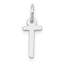 10k White Gold Small Slanted Block Initial T Char