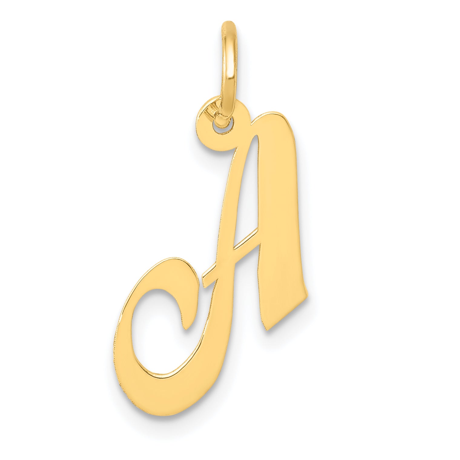 10K Small Fancy Script Initial A Charm Main image