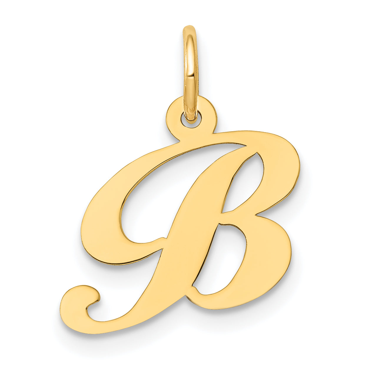 10K Small Fancy Script Initial B Charm Main image