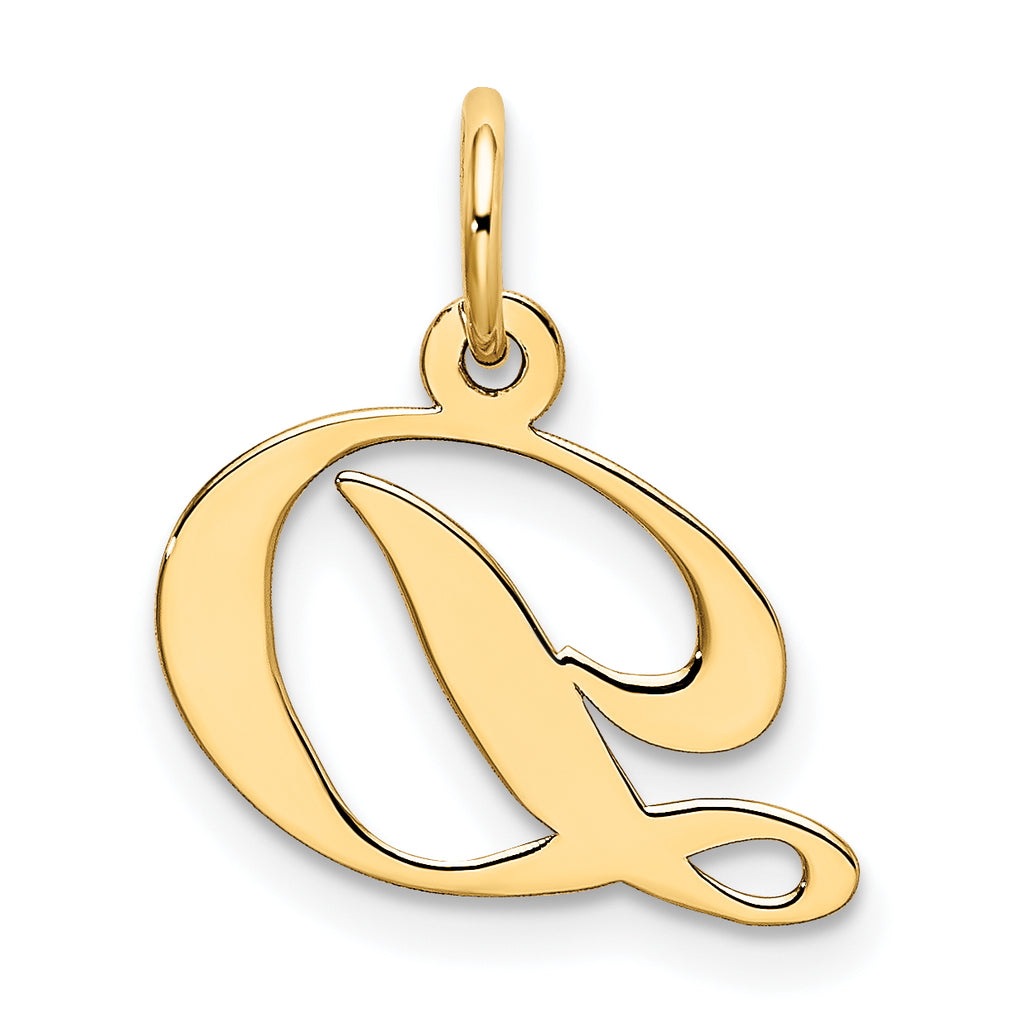 10K Small Fancy Script Initial D Charm