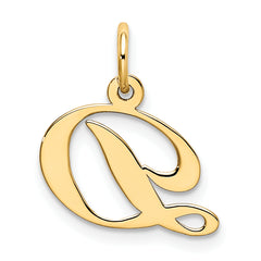10K Small Fancy Script Initial D Charm