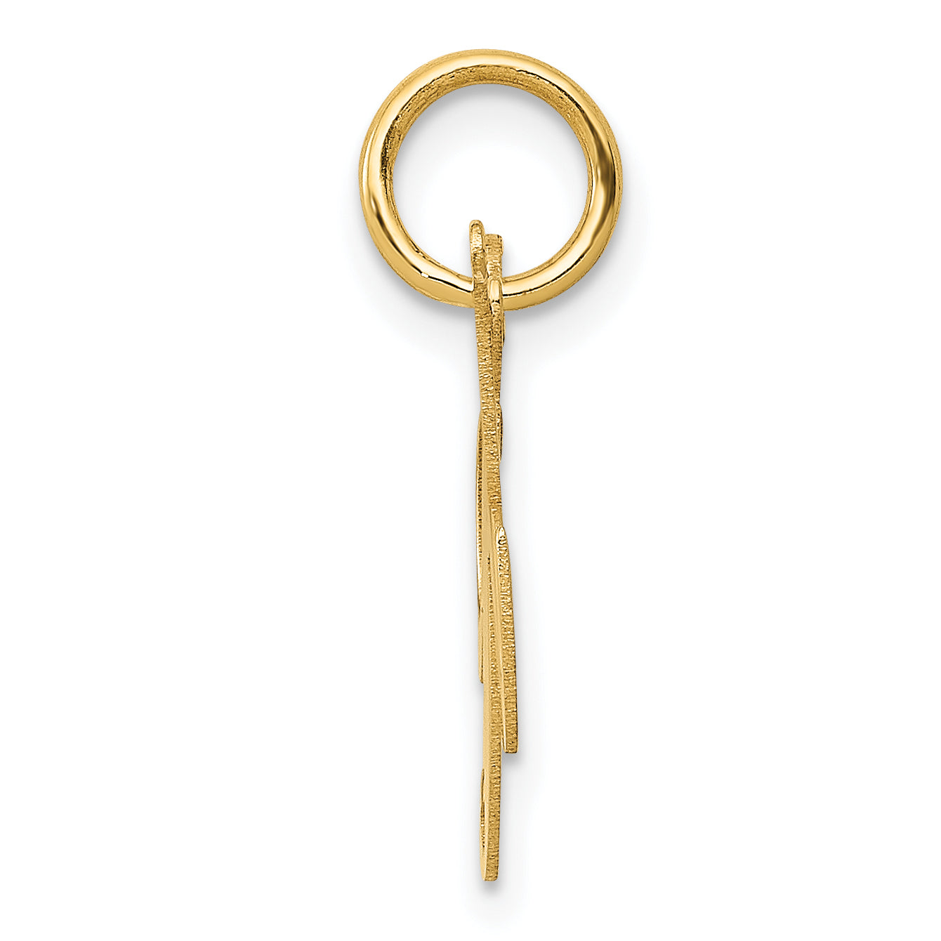 10K Small Fancy Script Initial K Charm Secondary image