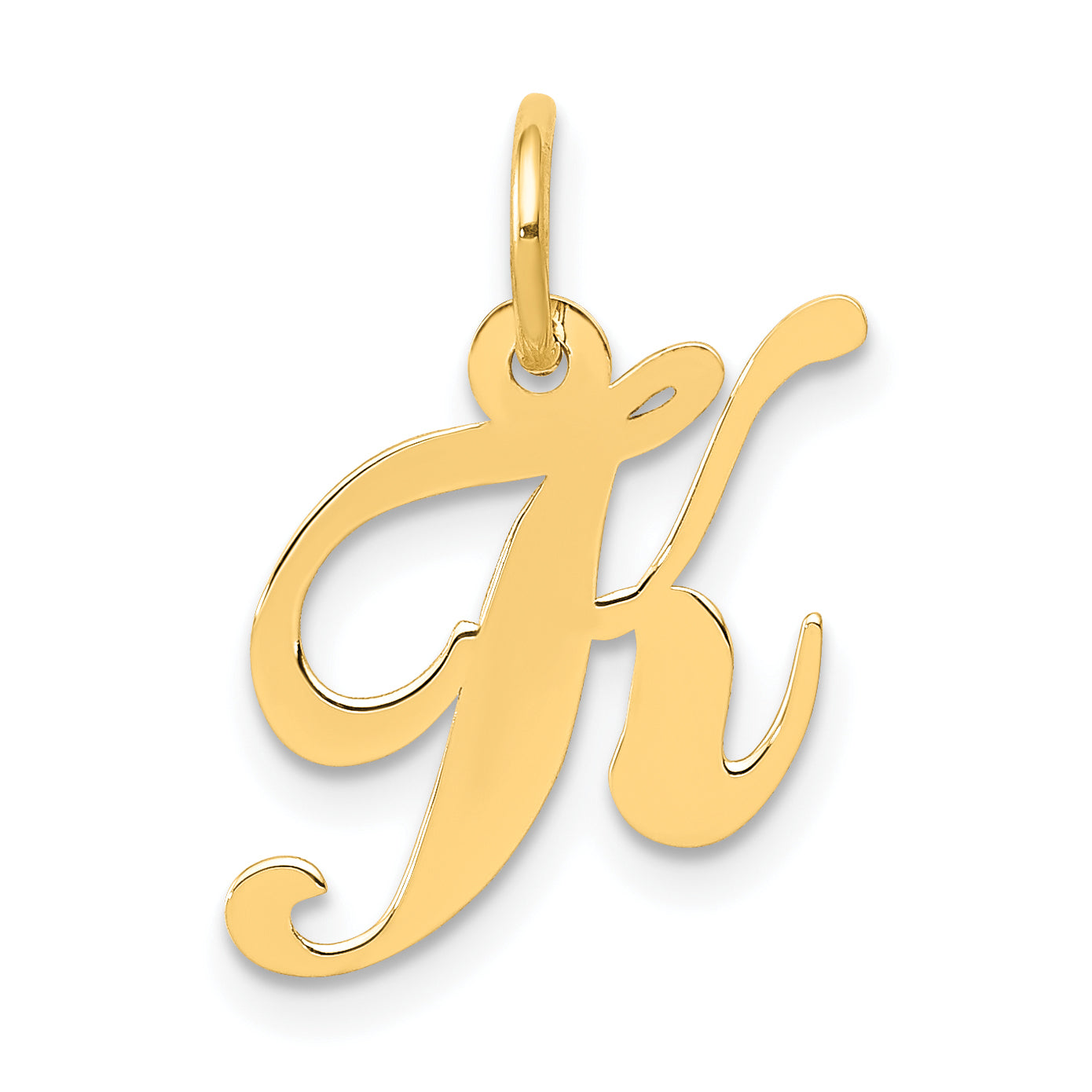 10K Small Fancy Script Initial K Charm Main image