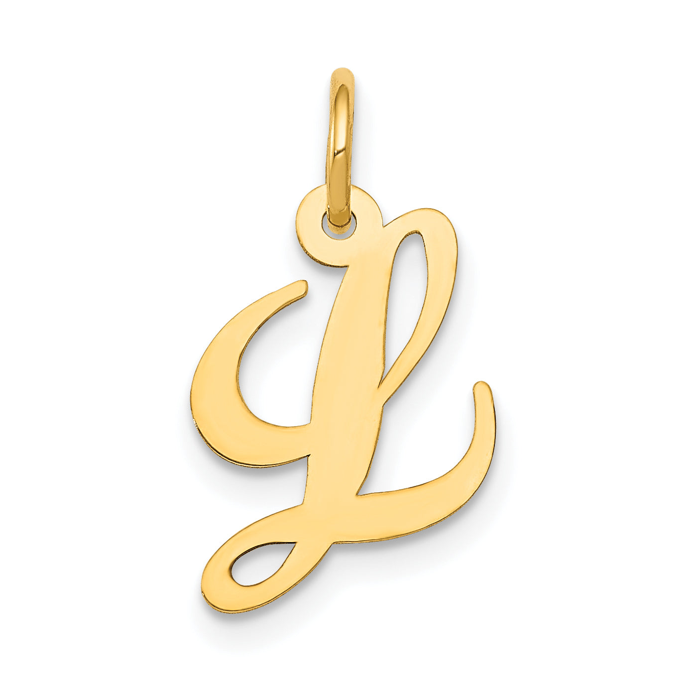 10K Small Fancy Script Initial L Charm Main image