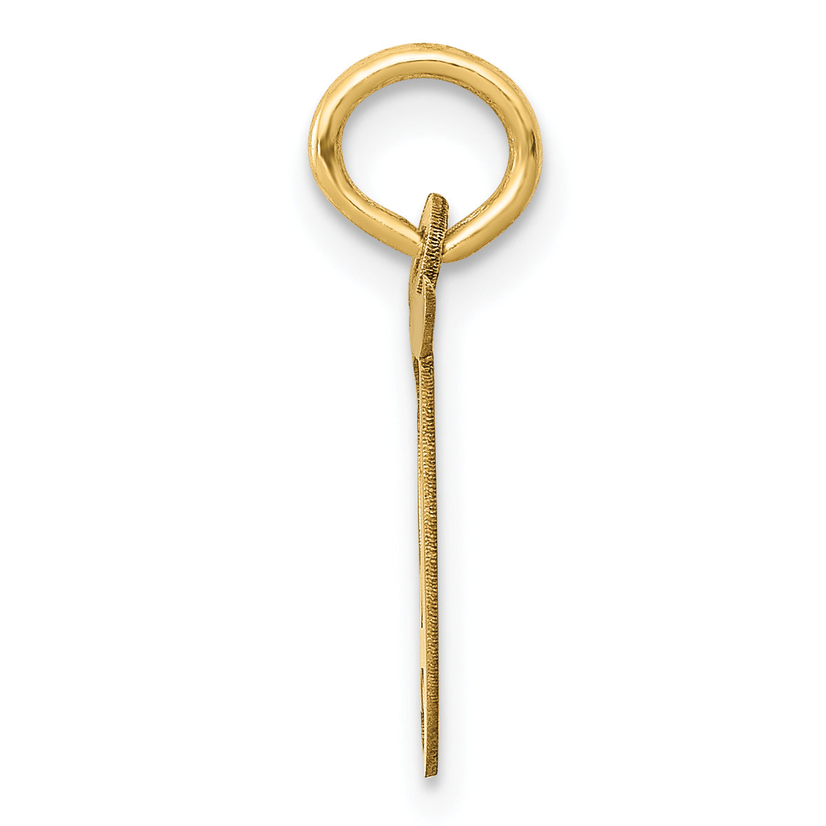 10K Small Fancy Script Initial T Charm Secondary image