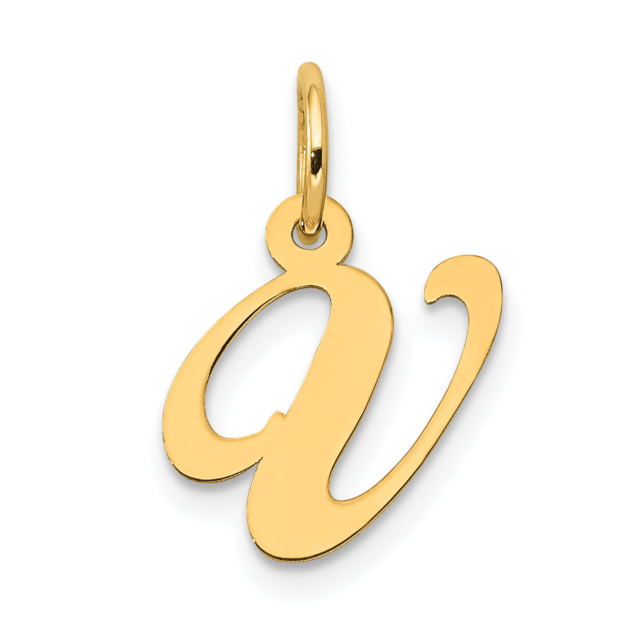 10K Small Fancy Script Initial V Charm Main image