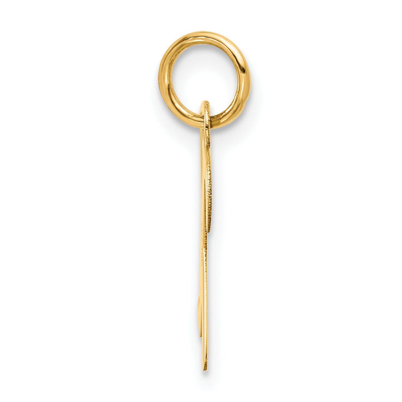 10K Small Fancy Script Initial X Charm Secondary image