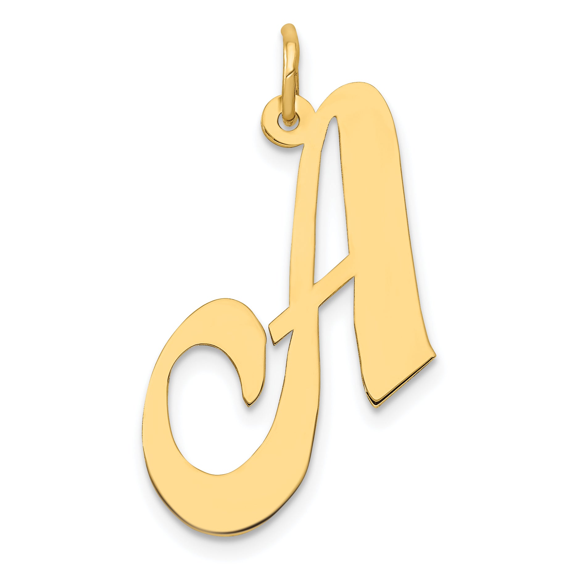 10k Large Fancy Script Letter A Initial Charm Main image