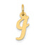 10k Small Script Initial I Charm