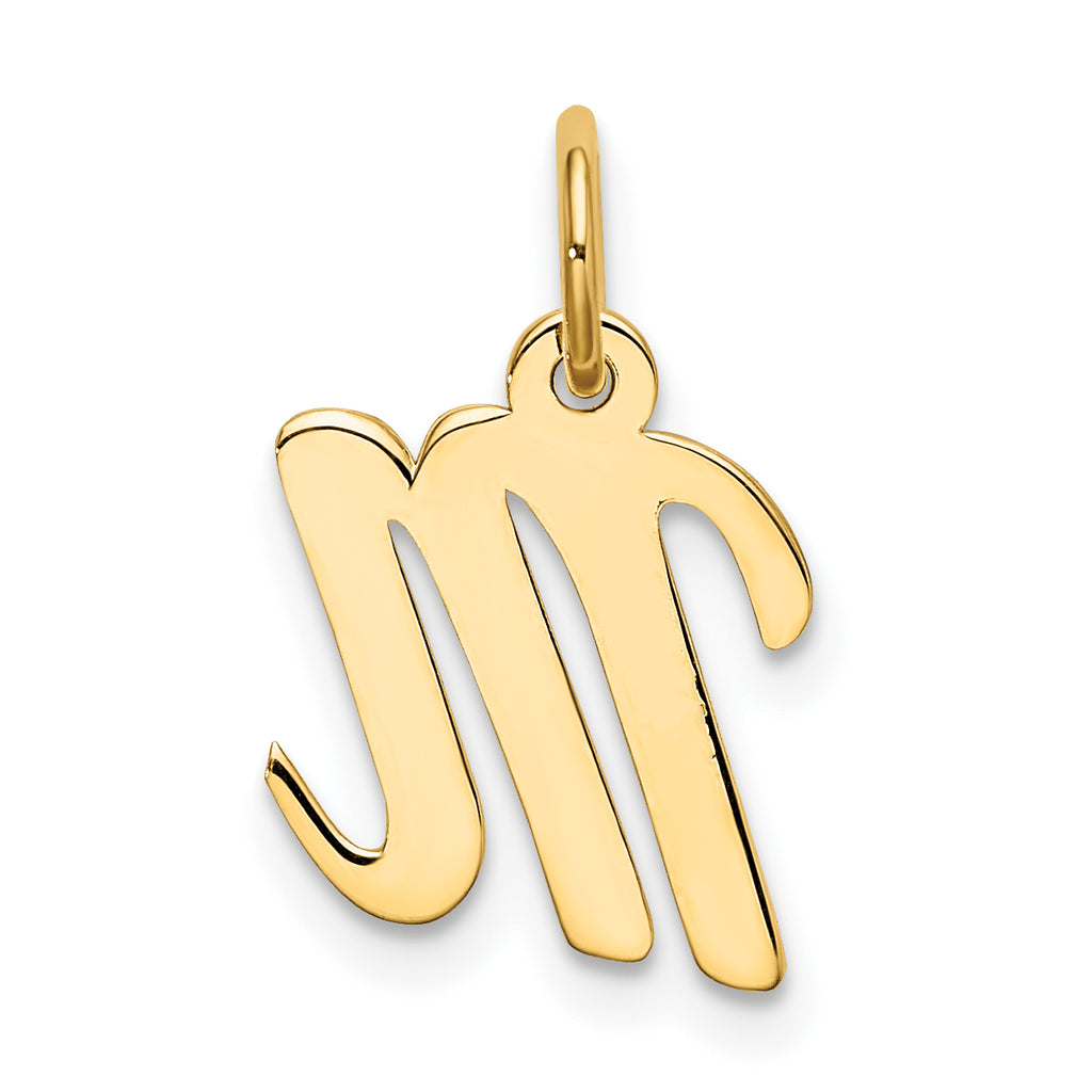 10k Small Script Initial M Charm