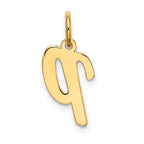 10k Small Script Initial P Charm